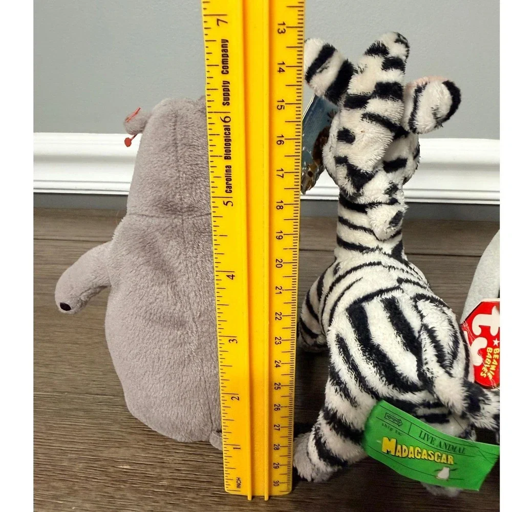 Madagascar Escape 2 Africa Ty Beanie Babies Plush Bundle Skipper Marty Gloria